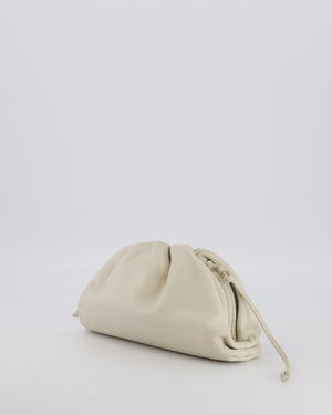 Bottega Veneta Mini Pouch Bag in Off White Calfskin Leather