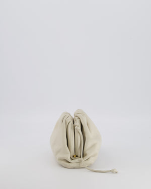Bottega Veneta Mini Pouch Bag in Off White Calfskin Leather