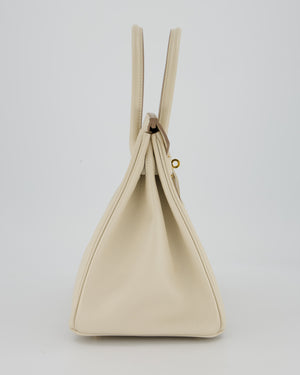 Hermès Birkin 30 Retourne Bag in Craie Epsom Leather with Gold Hardware
