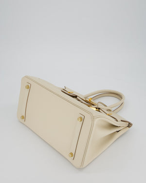 Hermès Birkin 30 Retourne Bag in Craie Epsom Leather with Gold Hardware