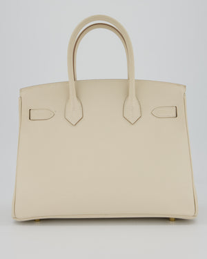 Hermès Birkin 30 Retourne Bag in Craie Epsom Leather with Gold Hardware