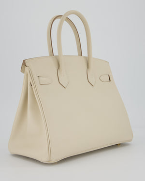 Hermès Birkin 30 Retourne Bag in Craie Epsom Leather with Gold Hardware