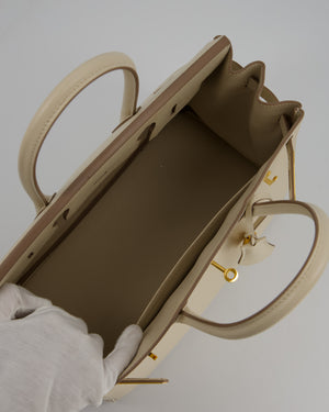 Hermès Birkin 30 Retourne Bag in Craie Epsom Leather with Gold Hardware