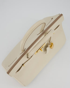 Hermès Birkin 30 Retourne Bag in Craie Epsom Leather with Gold Hardware