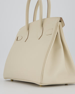 Hermès Birkin 30 Retourne Bag in Craie Epsom Leather with Gold Hardware