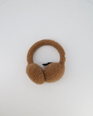 Loro Piana Brown Camel Hair and Silk Ear Muffs in Brown Size M RRP £560