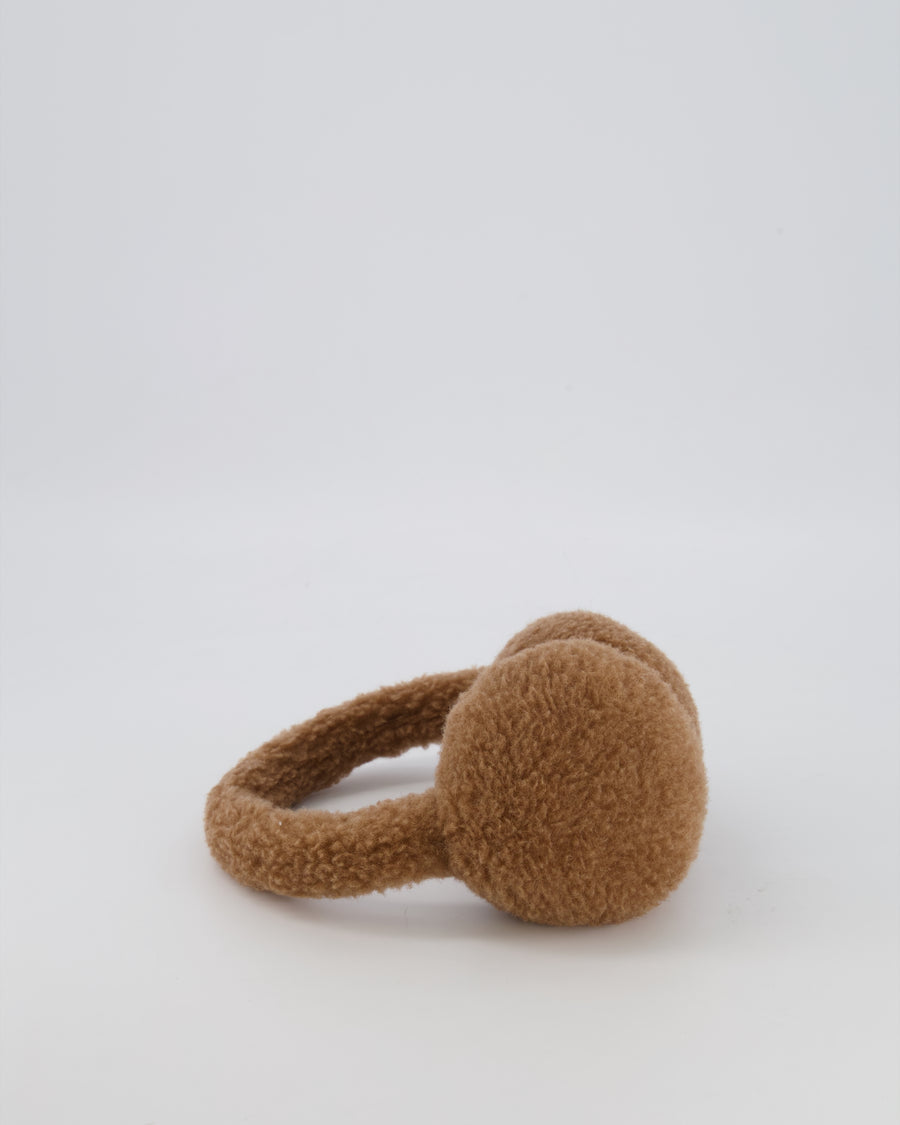 Loro Piana Brown Camel Hair and Silk Ear Muffs in Brown Size M RRP £560