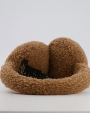 Loro Piana Brown Camel Hair and Silk Ear Muffs in Brown Size M RRP £560