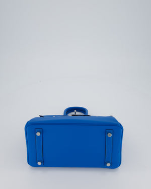 *RARE* Hermès Birkin 25 Retourne Bag in Bleu Zanzibar Swfit Leather with Palladium Hardware