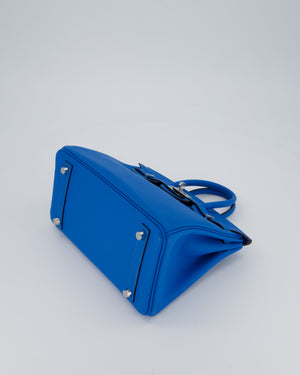 *RARE* Hermès Birkin 25 Retourne Bag in Bleu Zanzibar Swfit Leather with Palladium Hardware