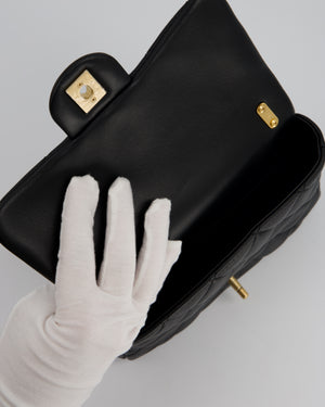 Chanel Small Funky Town Flap Bag in Black Lambskin with Gold Hardware and Chunky Chain