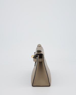Hermès Kelly Pochette Bag in Gris Tourterelle Swift Leather with Gold Hardware