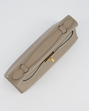 Hermès Kelly Pochette Bag in Gris Tourterelle Swift Leather with Gold Hardware