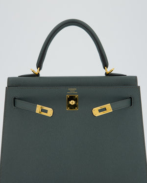 Hermès Kelly 25 Sellier in Vert Amande Epsom Leather with Gold Hardware