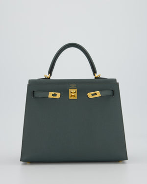 Hermès Kelly 25 Sellier in Vert Amande Epsom Leather with Gold Hardware