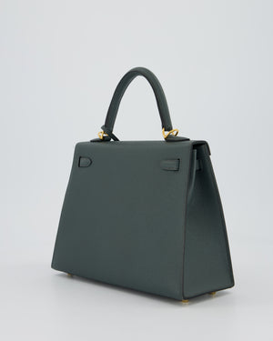 Hermès Kelly 25 Sellier in Vert Amande Epsom Leather with Gold Hardware