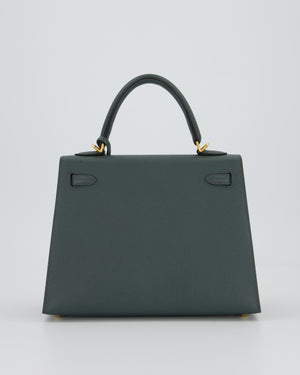 Hermès Kelly 25 Sellier in Vert Amande Epsom Leather with Gold Hardware