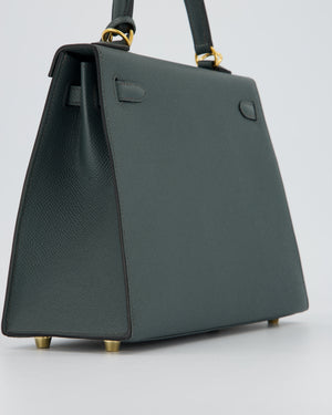 Hermès Kelly 25 Sellier in Vert Amande Epsom Leather with Gold Hardware