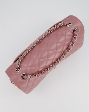 Chanel Lilac Jumbo Classic Double Flap Bag in Iridescent Lambskin Leather with Silver Hardware