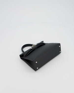 Hermès Mini Kelly II 20 Bag in Noir Epsom Leather with Palladium Hardware