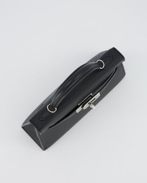 Hermès Mini Kelly II 20 Bag in Noir Epsom Leather with Palladium Hardware