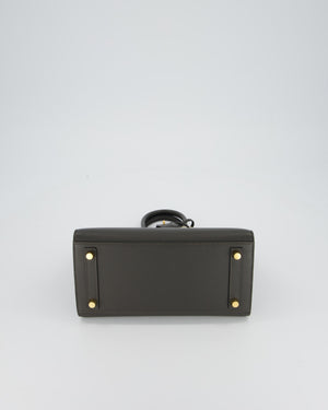 Hermès Birkin 25 Sellier Bag in Graphite Madame Leather with Gold Hardware