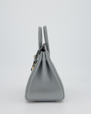Hermès Birkin 25 Retourne Bag in Gris Pantin Swift Leather with Permabrass Hardware