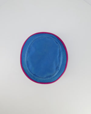 Hermès Blue and Pink Reversible Bucket Hat Size 57