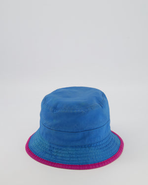 Hermès Blue and Pink Reversible Bucket Hat Size 57