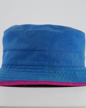 Hermès Blue and Pink Reversible Bucket Hat Size 57