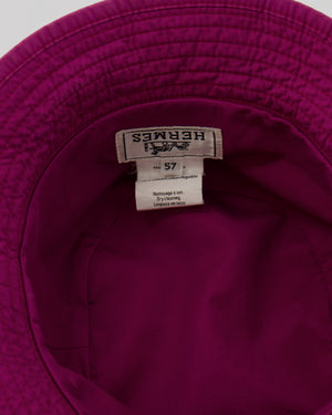 Hermès Blue and Pink Reversible Bucket Hat Size 57