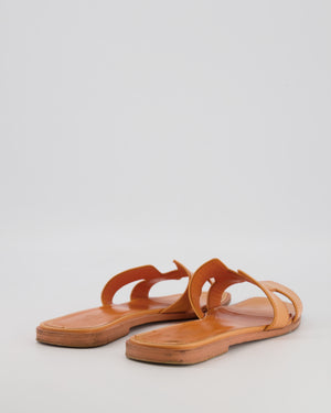 Hermès Oran Sandals in Orange Joey Patent Leather Size EU 39.5 RRP £640
