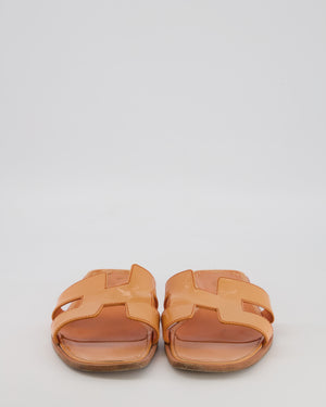 Hermès Oran Sandals in Orange Joey Patent Leather Size EU 39.5 RRP £640