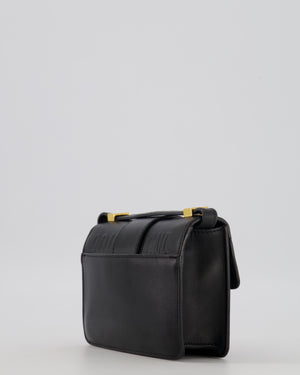 Christian Dior Black 30 Micro Montaigne Box Bag in Calfskin Leather with Gold Hardware