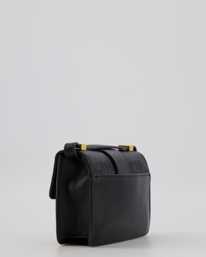 Christian Dior Black 30 Micro Montaigne Box Bag in Calfskin Leather with Gold Hardware