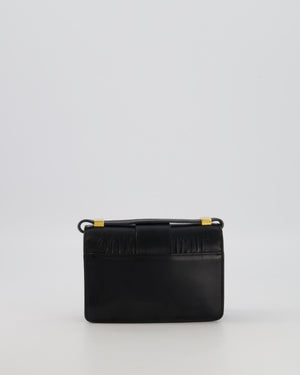 Christian Dior Black 30 Micro Montaigne Box Bag in Calfskin Leather with Gold Hardware