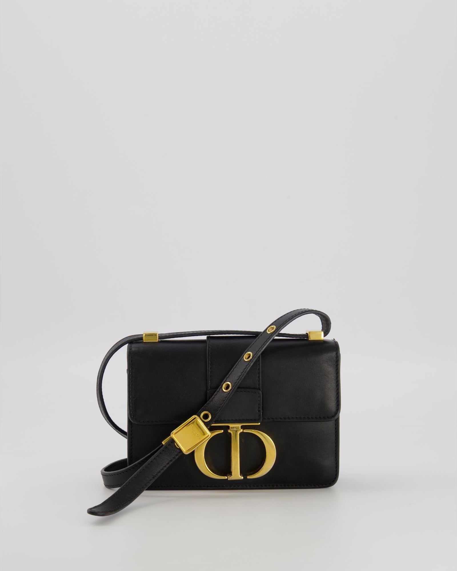 Christian Dior Black 30 Micro Montaigne Box Bag in Calfskin
