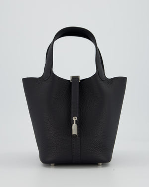 Hermès Picotin Lock 18 Bag in Caban Clemence Leather with Palladium Hardware