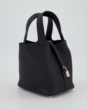 Hermès Picotin Lock 18 Bag in Caban Clemence Leather with Palladium Hardware