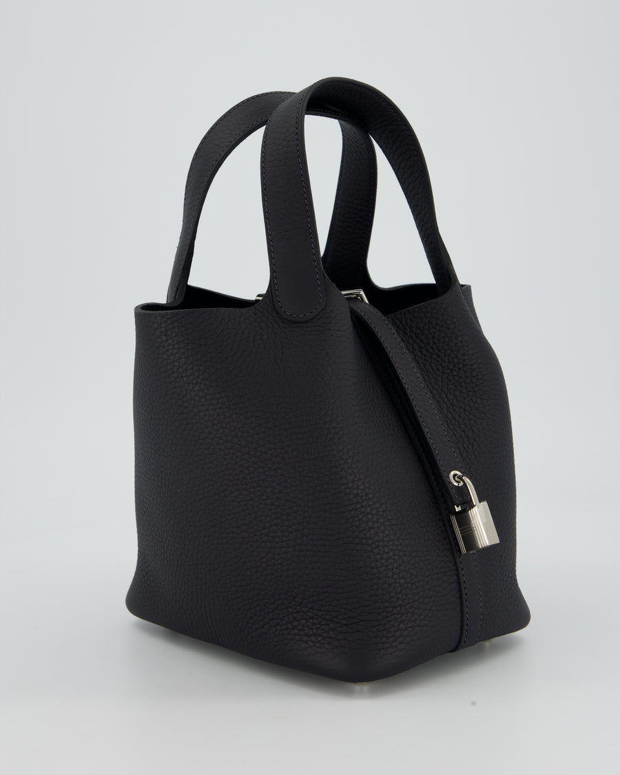 Hermès Picotin Lock 18 Bag in Caban Clemence Leather with Palladium Hardware