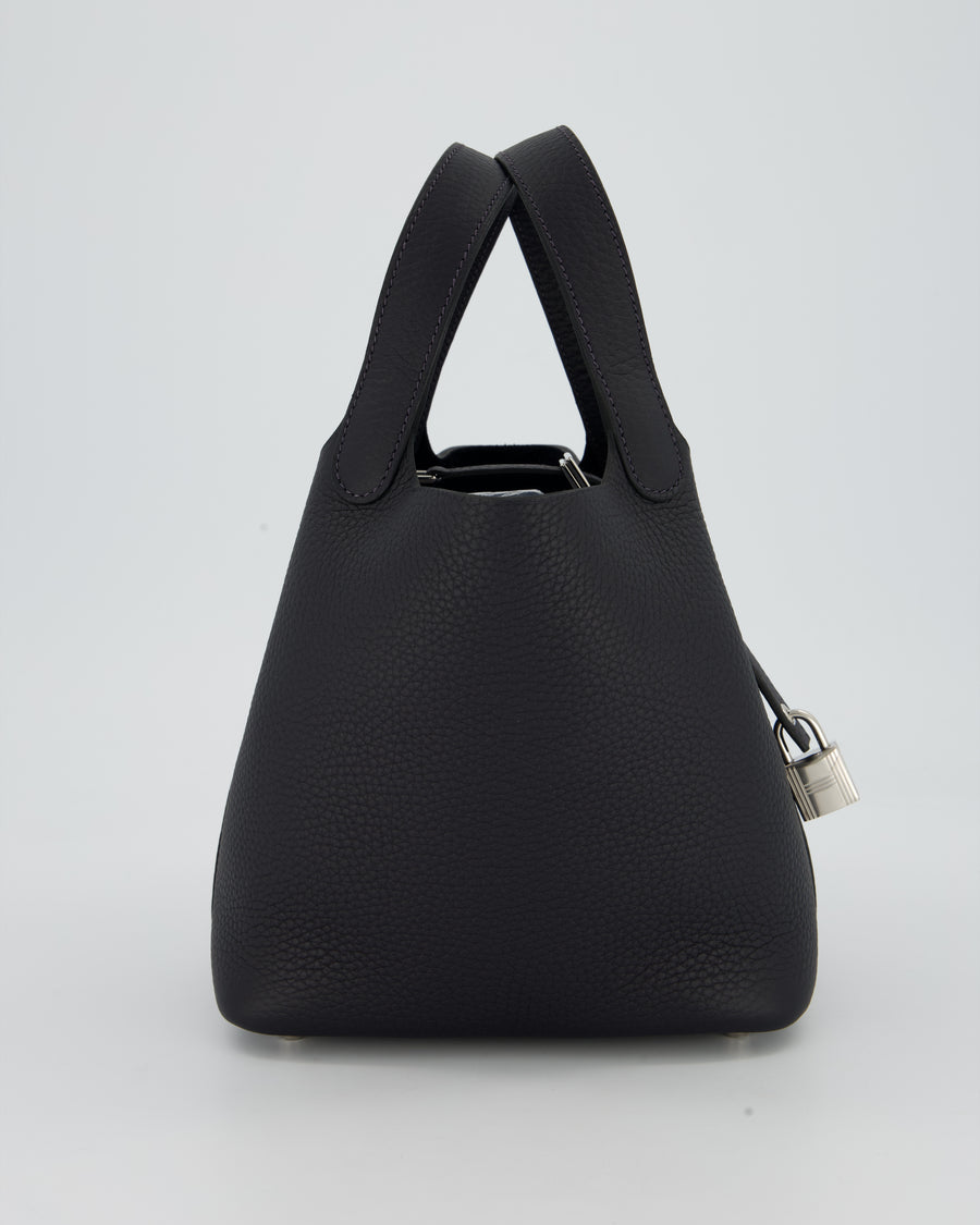Hermès Picotin Lock 18 Bag in Caban Clemence Leather with Palladium Hardware