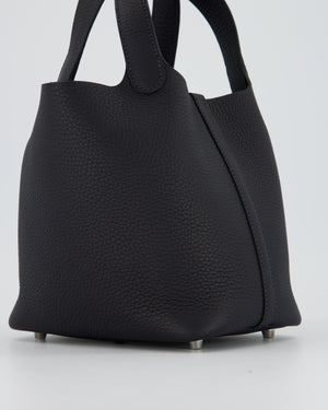 Hermès Picotin Lock 18 Bag in Caban Clemence Leather with Palladium Hardware