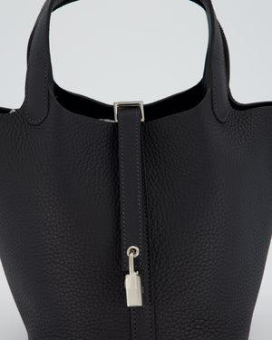 Hermès Picotin Lock 18 Bag in Caban Clemence Leather with Palladium Hardware