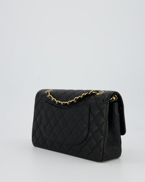Chanel Black Medium Classic Double Flap Bag in Caviar Leather with Gold Hardware