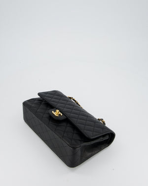 Chanel Black Medium Classic Double Flap Bag in Caviar Leather with Gold Hardware