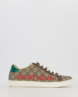 Gucci Brown 'Boutique' GG Supreme Canvas Trainers Size EU 36.5