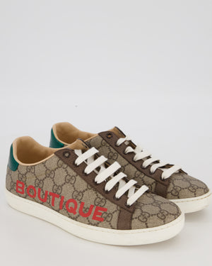 Gucci Brown 'Boutique' GG Supreme Canvas Trainers Size EU 36.5