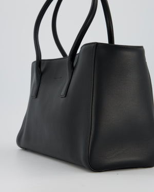 Chanel Large Black Shopping Tote Bag in Lambskin Leather with Gold Hardware