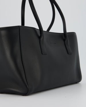 Chanel Large Black Shopping Tote Bag in Lambskin Leather with Gold Hardware