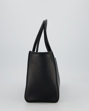 Chanel Large Black Shopping Tote Bag in Lambskin Leather with Gold Hardware